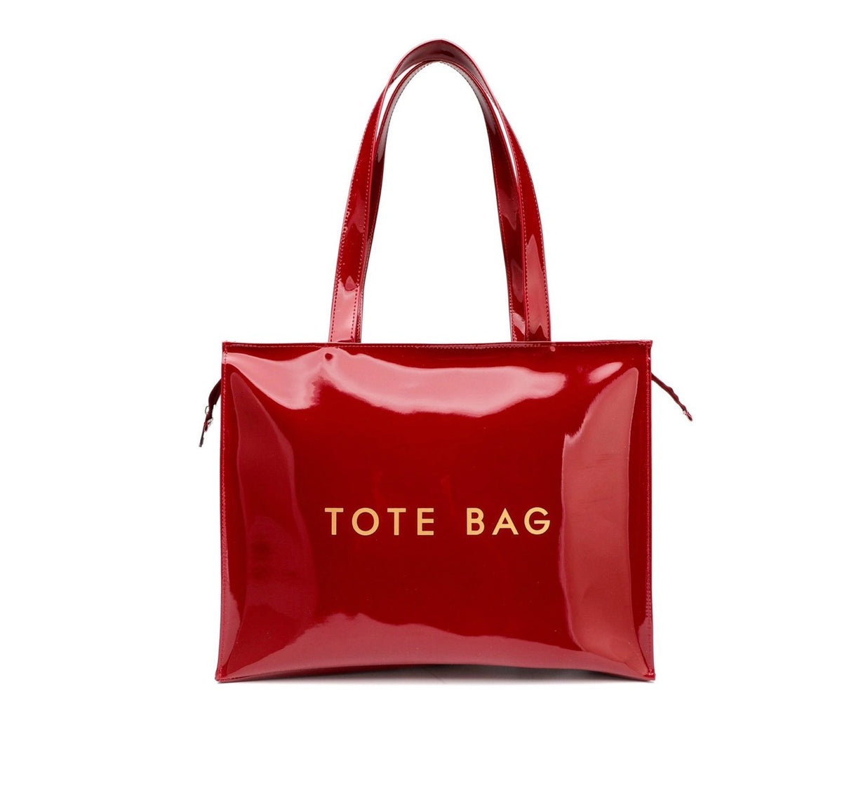 Waterproof Zippered Tote Bag with Letter Print, Shoulder Bag For Women