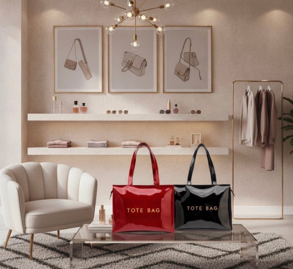 Waterproof Zippered Tote Bag with Letter Print, Shoulder Bag For Women