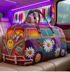 Groovy Getaway Camper Tote Bag - 5 Colorful Designs